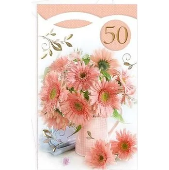 ARGUS Přání k 50.narozeninám květinové 15-6570c50