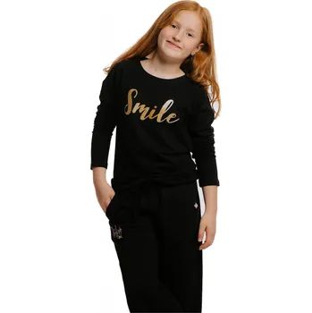 Dívčí tričko Dívčí tričko s dlouhým rukávem AUTHORITY-T-SMILE G Modrá 128/134