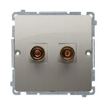 Elektrická zásuvka SIMON BASIC reproduktorová zásuvka BMGL2.02/29 satén