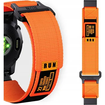 Řemínek na hodinky Řemínek JG Smart pro Garmin 22mm oranžový