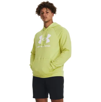 Pánská mikina Pánská zateplená mikina s kapucí UNDER ARMOUR-UA Rival Fleece Logo HD-YLW Žlutá M