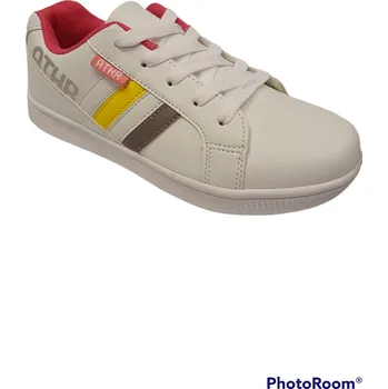 Dámská tenisová obuv Juniorská rekreační obuv AUTHORITY KIDS-Arthie white/silver/blaz yellow Bílá 32