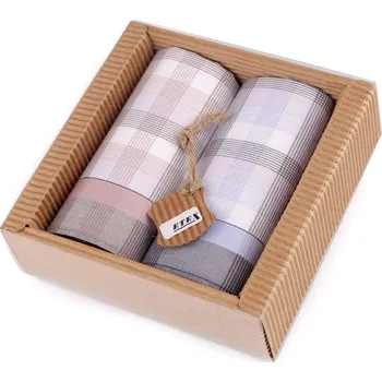 Látkový kapesník Pánský kapesník / dárková kazeta Varianta: 1 mix barev a vzorů světlá, Balení: 1 krab.