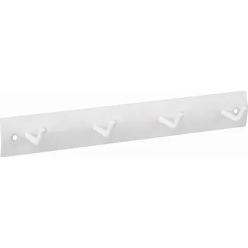 Věšák Walteco Věšáková lišta 210x30mm, 4 háčky, bílá