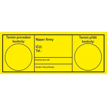 Speciální papír Kontrolní štítek1 bez datumovky samolepící vinylová fólie 100 x 40 mm žlutá