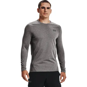Pánské tričko Pánské kompresní tričko s dlouhým rukávem UNDER ARMOUR-UA CG Armour Fitted Crew-GRY Šedá L