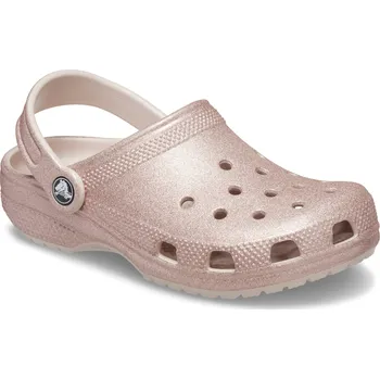 Dívčí obuv Dívčí kroksy (rekreační obuv) CROCS-Classic Glitter Clog K quartz glitter Růžová 32/33