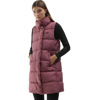 Dámská vesta Dámská vesta 4F-VEST-AW23TVESF076-53S-DARK PINK Růžová S