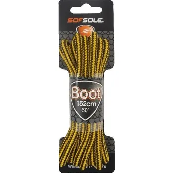 Tachometr Tkaničky do bot SOFSOLE-LACES OUTDOOR 801959 LIGHT BROWN WAXED 183 CM Hnědá 183 cm