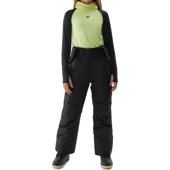 Snowboardové kalhoty Dívčí lyžařské kalhoty 4F JUNIOR-TROUSERS FNK-JAW23TFTRF353-21S-BLACK Černá 146