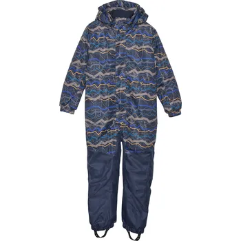 Snowboardové kalhoty Chlapecký zimní overal COLOR KIDS-Coverall - AOP, total eclipse 741089.7850 Modrá 110