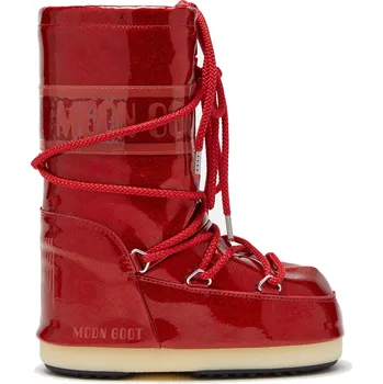 Dámská móda Juniorské vysoké zimní boty MOON BOOT-MB ICON JR GLITTER-D001 RED Červená 27/30