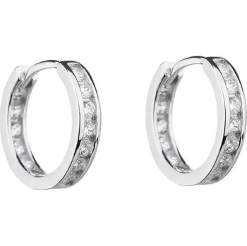 Náušnice Steel Edge Náušnice kroužky stříbrné 311839002