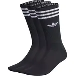 Ponožky ADIDAS ORIGINALS-3 PACK-SOLID CREW SOCK BLACK/WHITE Černá 37/39