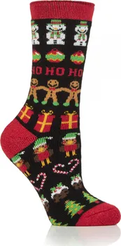 Dámské ponožky Dámské ponožky HEAT HOLDERS-1 PACK-WOMEN LITE GINGERBREAD-CHRISTMAS SOCKS Černá 37/42