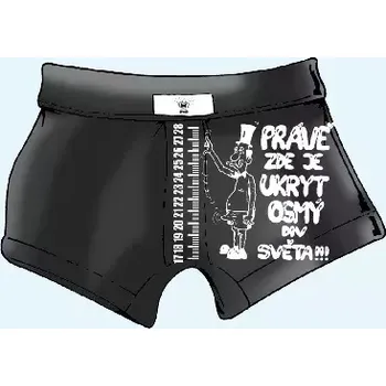 Trenýrky Trenky s metrem-Osmý div M černá