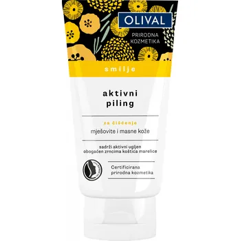 Pleťový peeling OLIVAL Slaměnkový Peeling s Aktivním uhlím 75ml