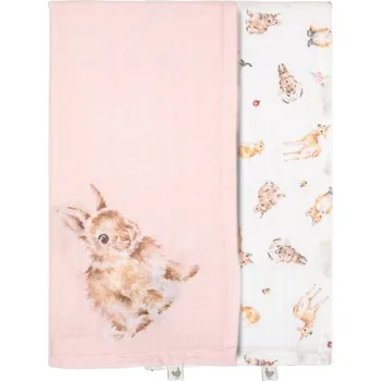 látková plena Wrendale Designs Mušelínové plenky Wrendale Designs "Little Forest", 2 ks - Lesní zvířátka