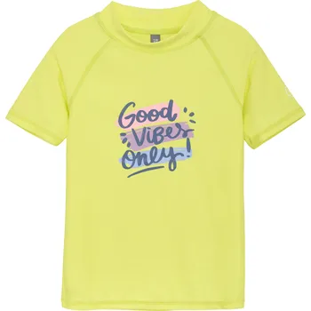 Dívčí tričko Dívčí tričko na koupání COLOR KIDS-T-shirt W. Print, limelight Žlutá 104