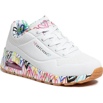 Dámská běžecká obuv Dámská rekreační obuv SKECHERS-Uno Loving Love W white Bílá 41