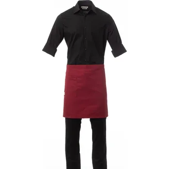 Gastro oděv Payperwear Zástěra pro barmany a servírky multifunkční SHOP TWILL,80x45cm, bordó/vínová