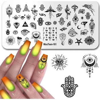 Přípravek na nehty Šablona / Destička na nehty pro zdobení nehtů