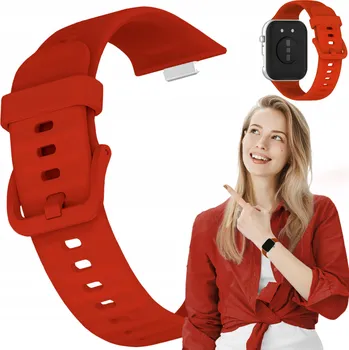 Příslušenství k chytrým hodinkám Silikonový řemínek ChronSmarta pro hodinky Huawei Watch Fit 3 a 4 Pro, červený