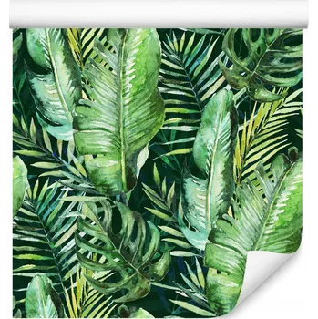 Fototapeta Dekorativní Tapeta do Obýváku Tropické LISTY Palmy Příroda Rostliny