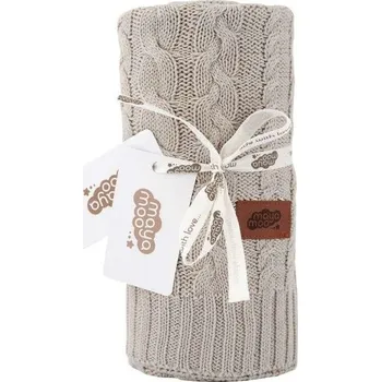 Dětská deka DETEXPOL Pletená bavlněná deka do kočárku béžová Bavlna, 80/100 cm