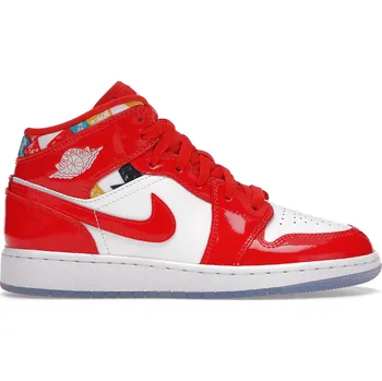 Dámská obuv Air Jordan 1 Mid Barcelona Sweater Red Patent (GS) Velikost: 36.5 DC7248-600