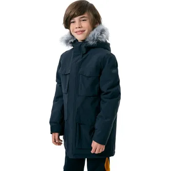 Dívčí bunda Chlapecká bunda 4F JUNIOR-BOYS JACKET JKUM001-20S-DEEP BLACK Černá 164