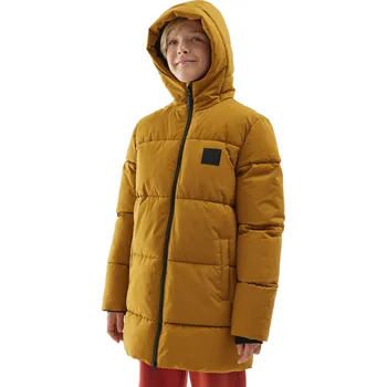 Chlapecká bunda 4F JUNIOR-DOWN JACKET-JAW23TDJAM275-82S-LIGHT BROWN Hnědá 146