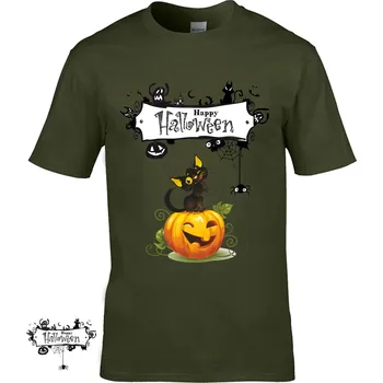 Pánské oblečení Tričko Happy Halloween Druh: Pánské, Barva: Khaki, Velikost: XL