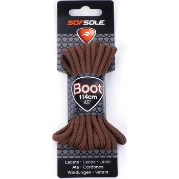 Tkaničky do bot Tkaničky do bot SOFSOLE-LACES OUTDOOR 801935 LIGHT BROWN WAXED 114 CM Hnědá 114 cm