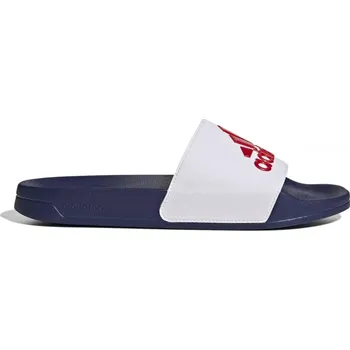 Pánská obuv Pánské šlapky (plážová obuv) ADIDAS-Adilette Shower M cloud white/better scarlet/victory blue Bílá 40,5
