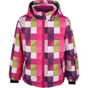 Dívčí lyžařská bunda COLOR KIDS-Ski jacket AOP, AF 10.000, festival fuchsia 740688.5885 Modrá 128