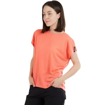 Dámské turistické triko s krátkým rukávem FUNDANGO-Rush T-shirt-352-coral Oranžová XS