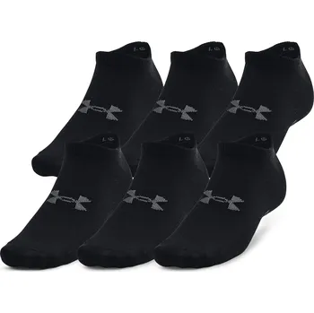 Pánské ponožky Ponožky UNDER ARMOUR-UA Essential No Show 6 Pack-BLK Černá 36/41