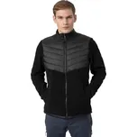 Pánská turistická flísová mikina se zipem 4F-MENS FLEECE PLM014A-20S-DEEP BLACK Černá M
