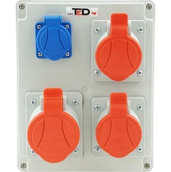 Rozvaděč STAVEBNÍ ROZVADĚČ SKŘÍŇ 2 X 400V 16A + 1 X 400V 16A + 1 X 230V 16A