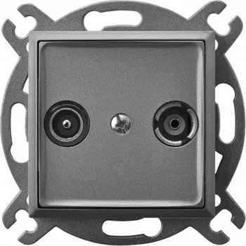 Elektrická zásuvka Anténní zásuvka nástěnná Ospel šedá