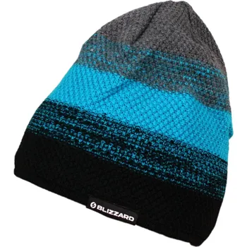 Čepice Zimní čepice BLIZZARD-Cube black/blue/grey Modrá UNI