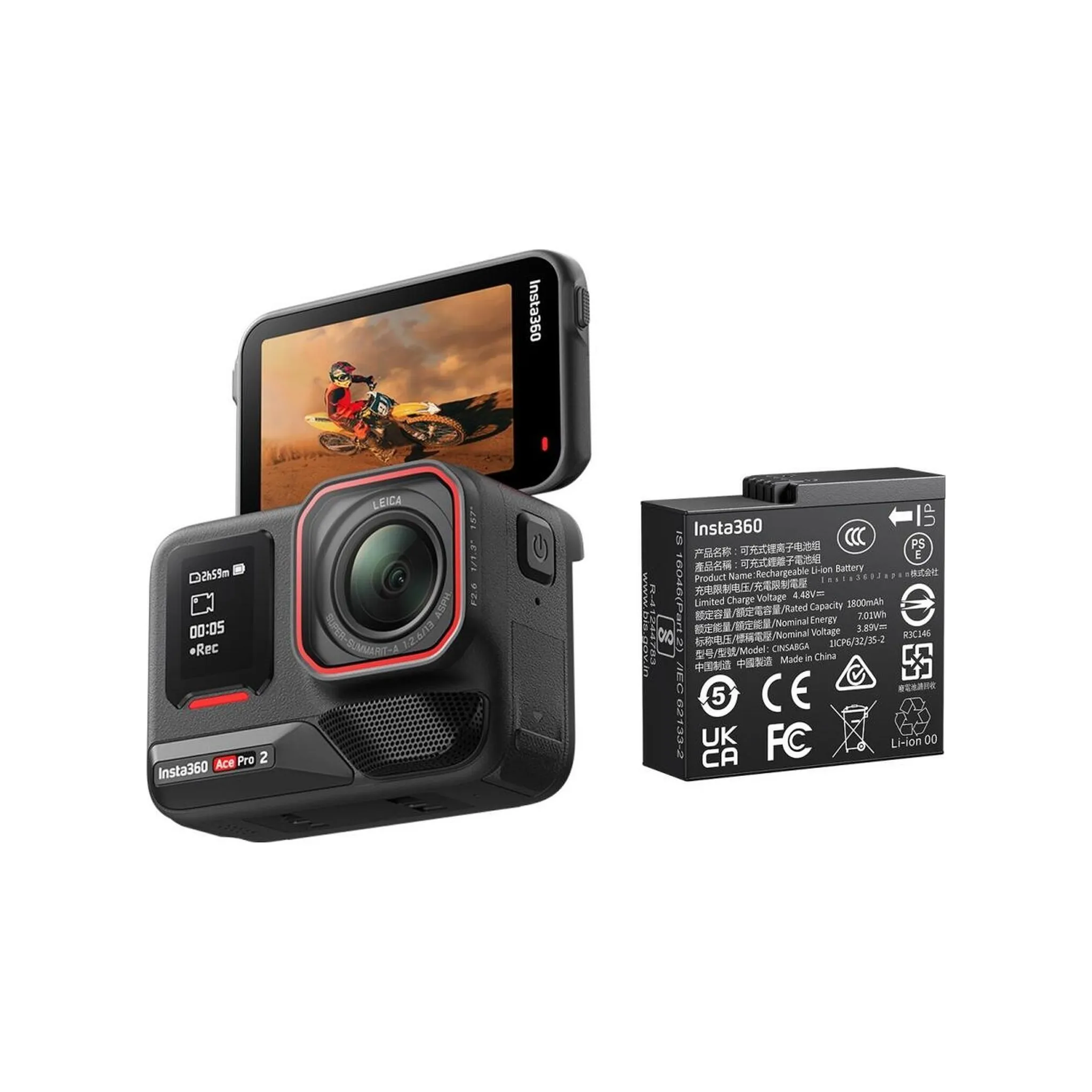 Fotografie 4 - Sportovní kamera Insta360 Ace Pro 2 Dual Battery Bundle