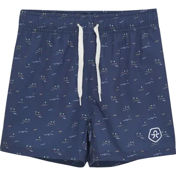 Chlapecké plavky Chlapecké plavky COLOR KIDS-Swim Shorts, AOP, dress blues Modrá 140
