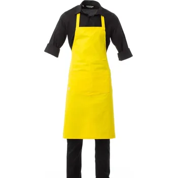 Pracovní zástěra Payperwear Zástěra pro kuchaře, obsluhu, BOUTIQUE TWILL, nastavitelný lacl, žlutá