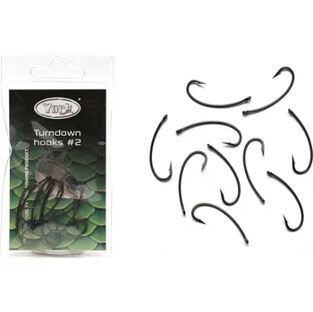 Rybářský háček KAPROVÉ HÁČKY S OČKEM ZAHNUTÝM DOVNITŘ (TURNDOWN) #4 TEFLONOVÉ 10 Ks. YORK!