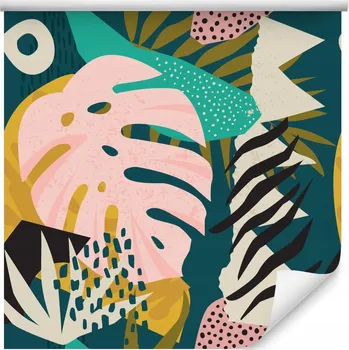 Fototapeta Tapeta do jídelny BAREVNÉ tropické listy květina