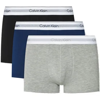 Boxerky Pánské boxerky CALVIN KLEIN-3 PACK-TRUNK-BLACK, NEW NAVY, GREY HEATHER Mix M