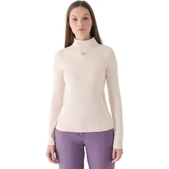 Lyžařský vosk Dámské triko 4F-BRUSHED UNDERWEAR-WAW24UBRUF071-83S-BEIGE Béžová L