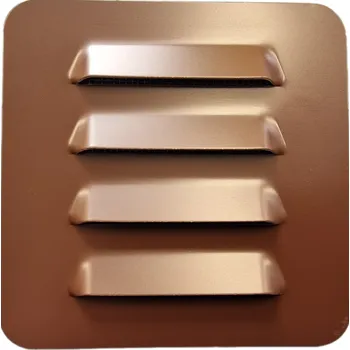 Větrací mřížka M&D Větrací mřížka se síťovinou HNĚDÁ AL 10x10 cm zakulacené rohy